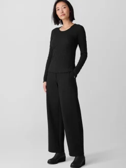 Bubble Jacquard Round Neck Top