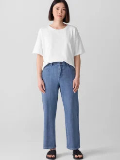 Cotton Stretch Denim Straight Jean
