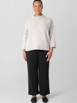 Cotton Stretch Denim Wide-Leg Jean