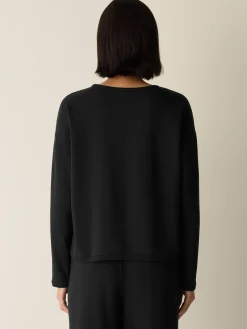 Cozy Brushed Terry Hug Round Neck Box-Top