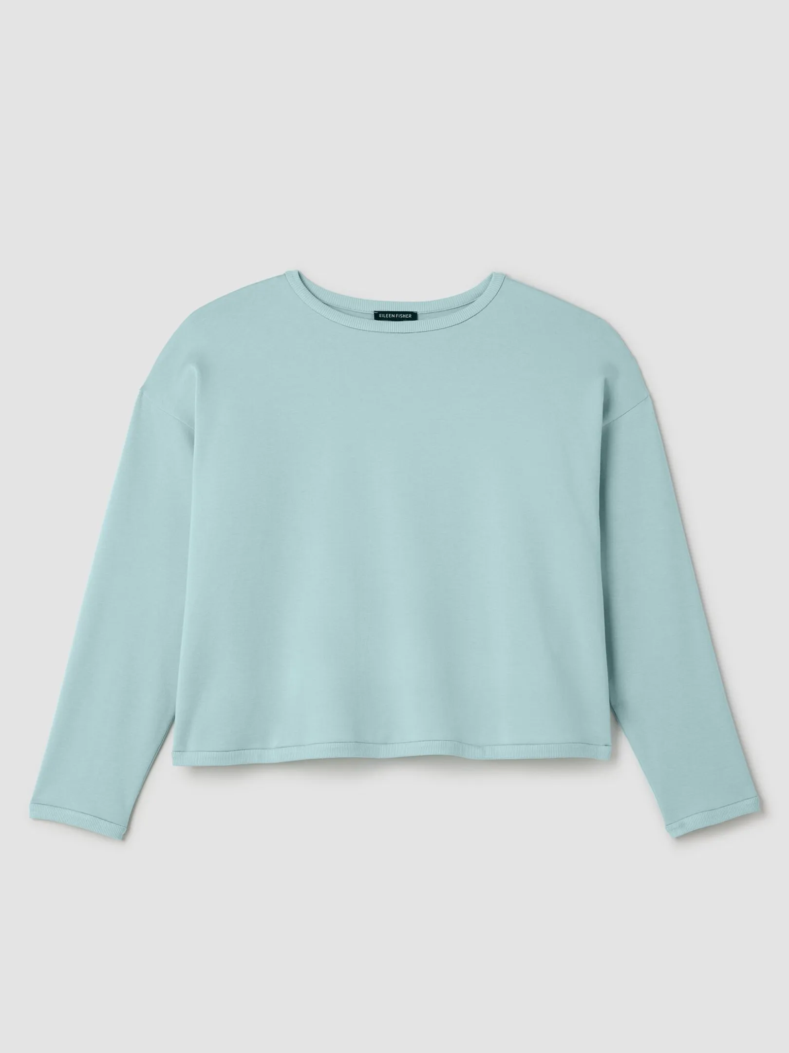 Cozy Brushed Terry Hug Round Neck Box-Top