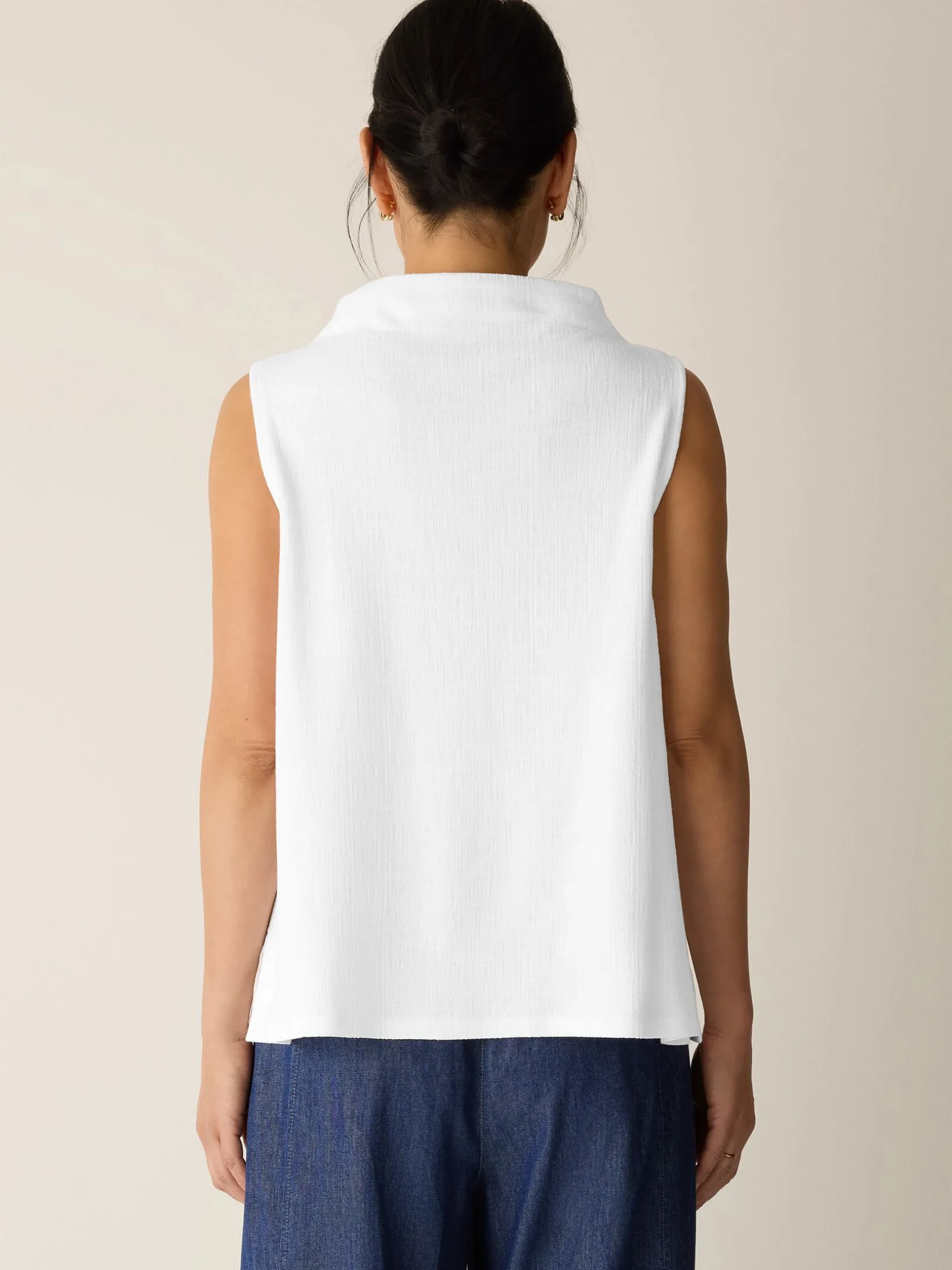 Cross Hatch Stretch Jersey Funnel Neck Tank
