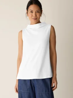 Cross Hatch Stretch Jersey Funnel Neck Tank