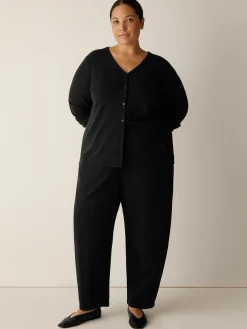 Cross Hatch Stretch Jersey Lantern Pant