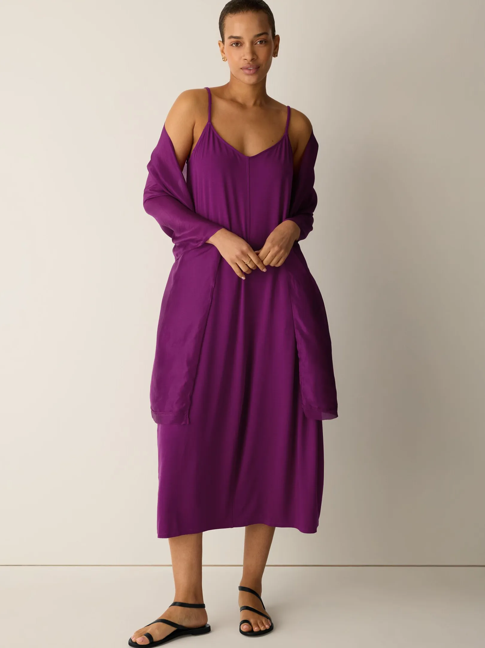 Fine Jersey Lantern Dress