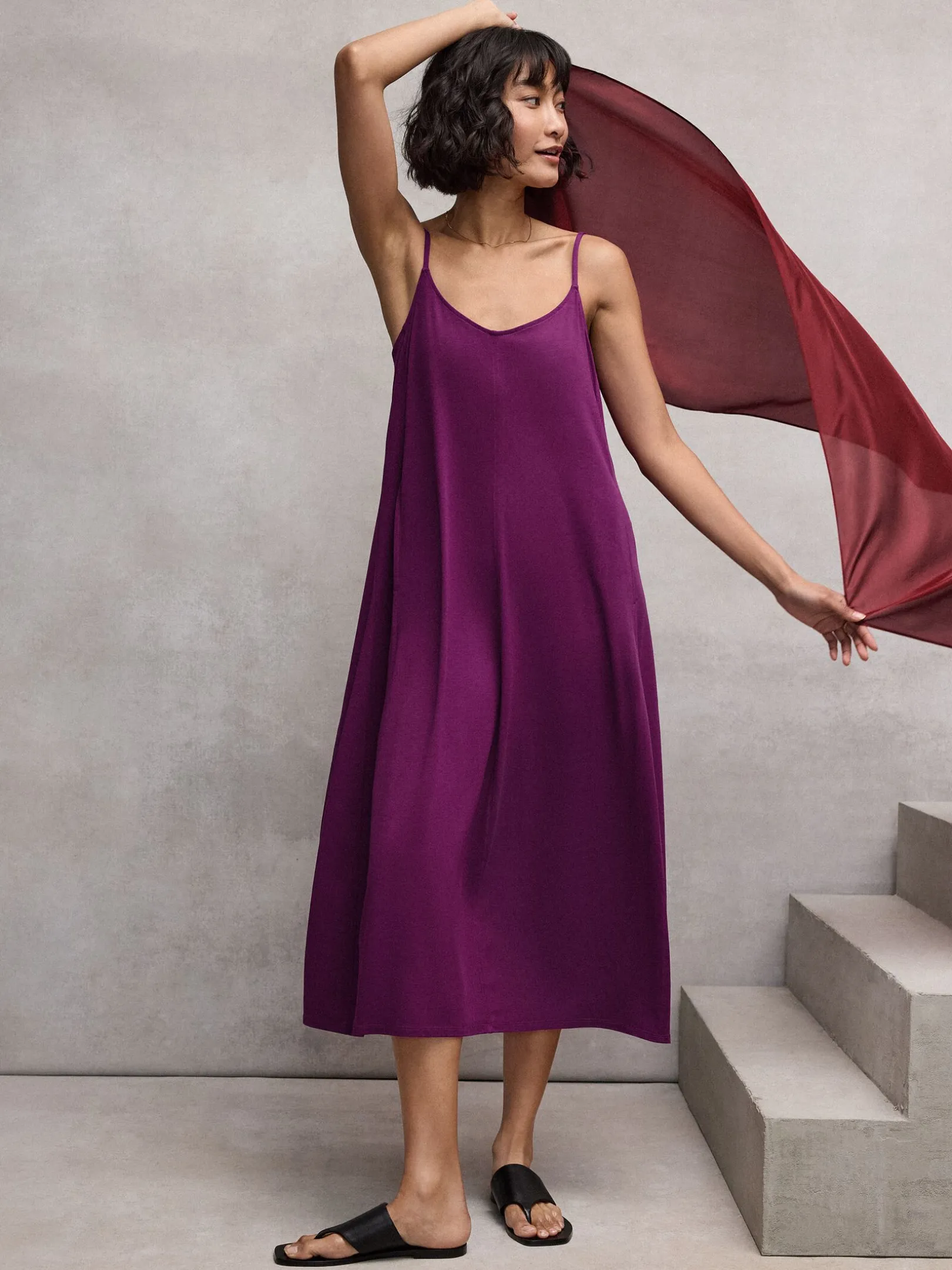 Fine Jersey Lantern Dress