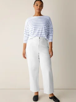 Garment-Dyed Organic Cotton Denim Straight Jean