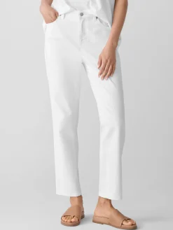 Garment-Dyed Organic Cotton Denim Slim Jean