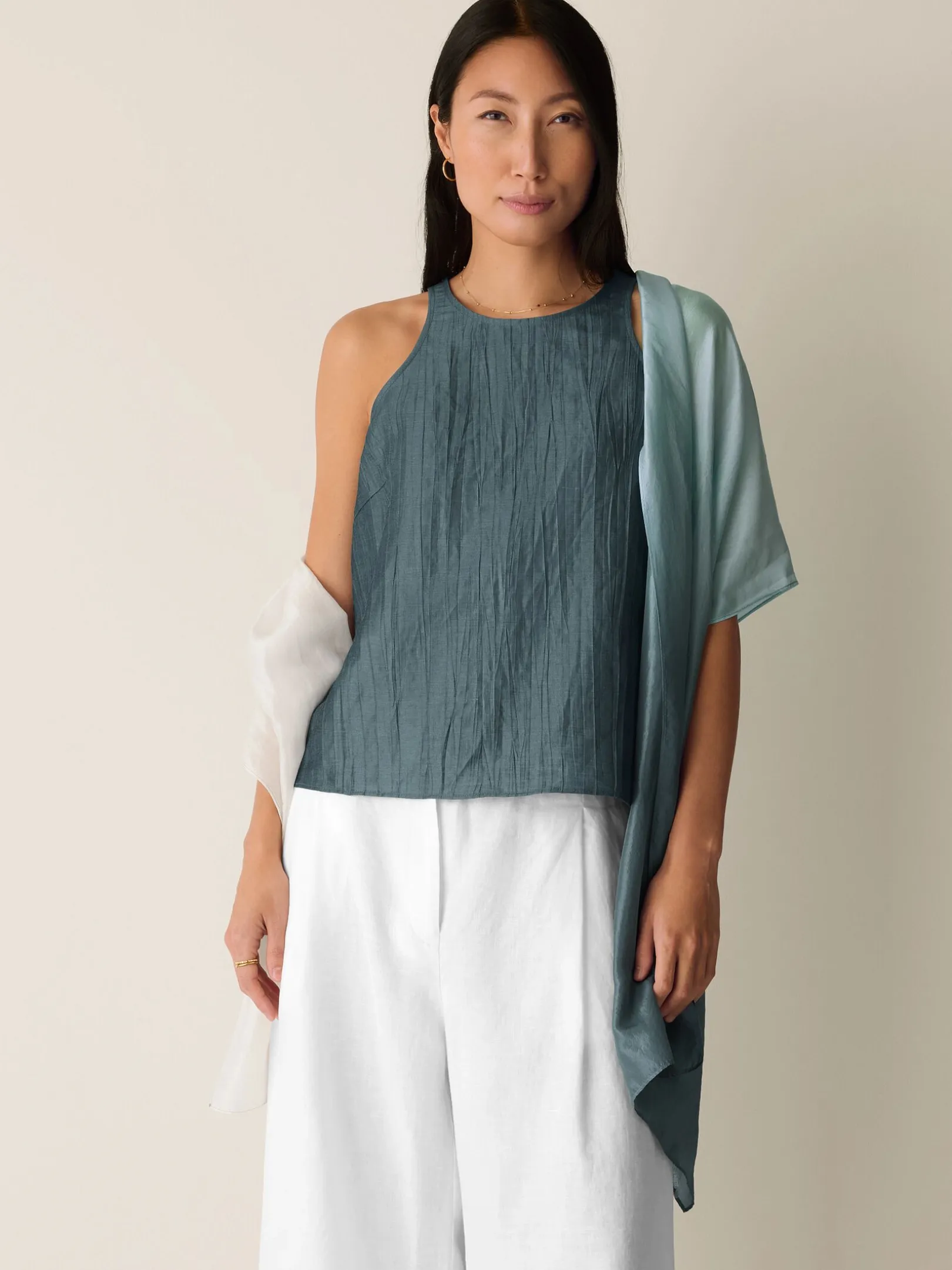 Hand-Dyed Organic Silk Scarf
