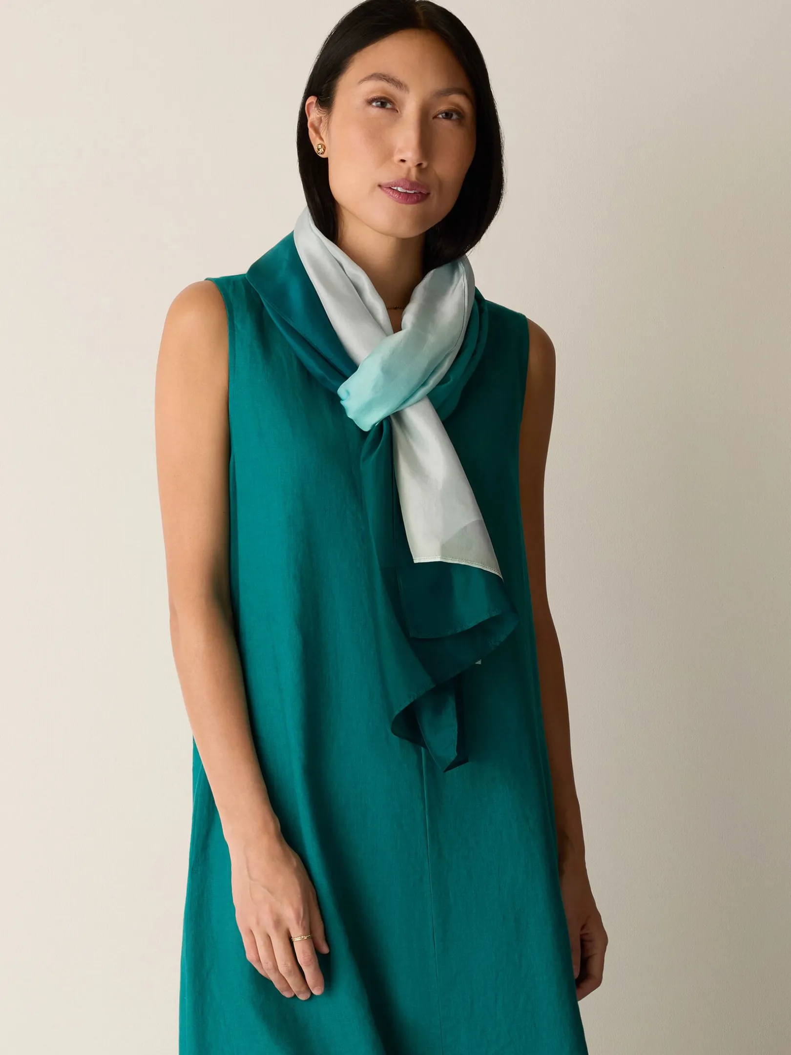 Hand-Dyed Organic Silk Scarf