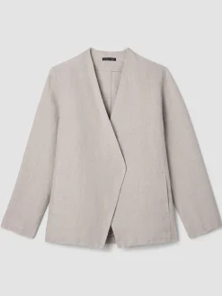 Heavy Organic Linen Angled Jacket