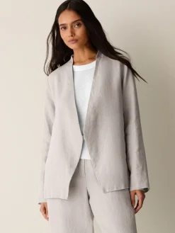Heavy Organic Linen Angled Jacket