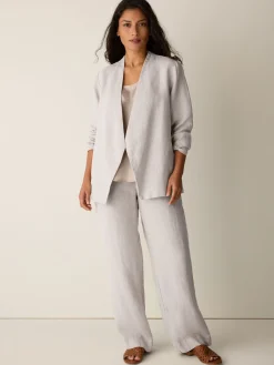 Heavy Organic Linen Angled Jacket