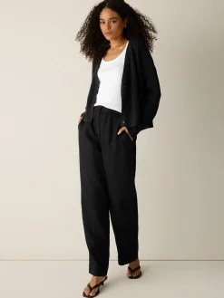 Heavy Organic Linen Full-Length Straight Trouser