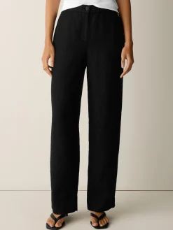 Heavy Organic Linen Full-Length Straight Trouser