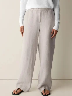 Heavy Organic Linen Full-Length Straight Trouser