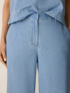 Lightweight Organic Cotton Denim Full-Length Trouser