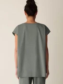 Organic Cotton Interlock Jewel Neck Sleep Tee