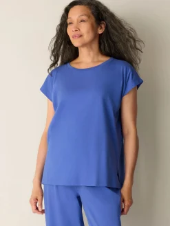 Organic Cotton Interlock Jewel Neck Sleep Tee
