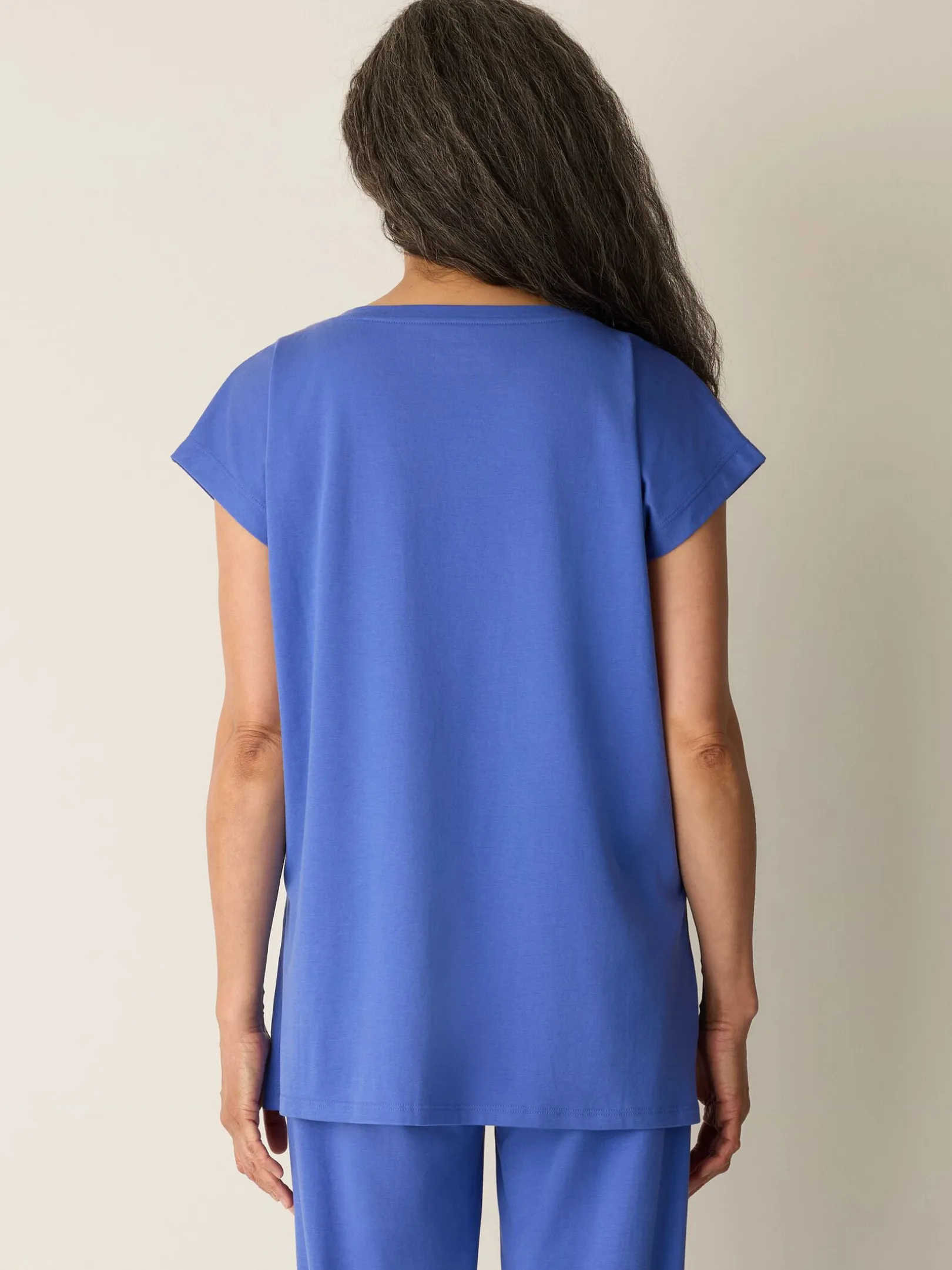 Organic Cotton Interlock Jewel Neck Sleep Tee