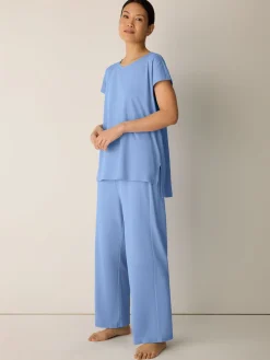Organic Cotton Interlock Jewel Neck Sleep Tee