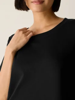Organic Cotton Interlock Jewel Neck Sleep Tee