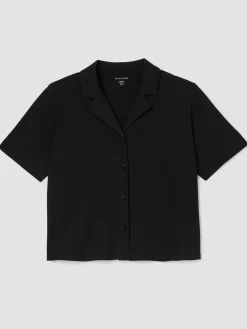 Organic Cotton Interlock Notch Collar Sleep Shirt