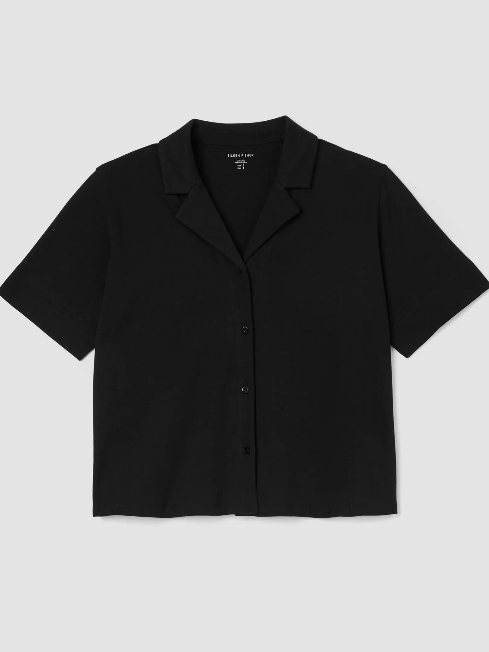 Organic Cotton Interlock Notch Collar Sleep Shirt