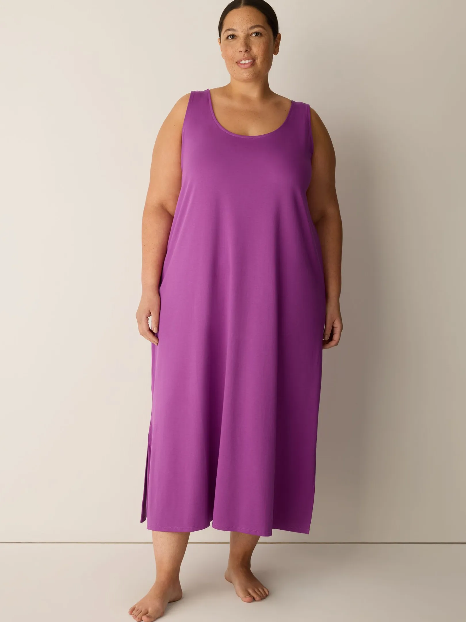 Organic Cotton Interlock Tank Sleep Dress