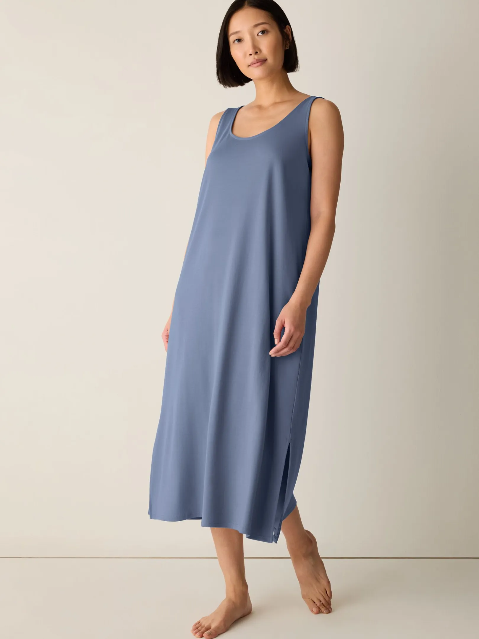 Organic Cotton Interlock Tank Sleep Dress