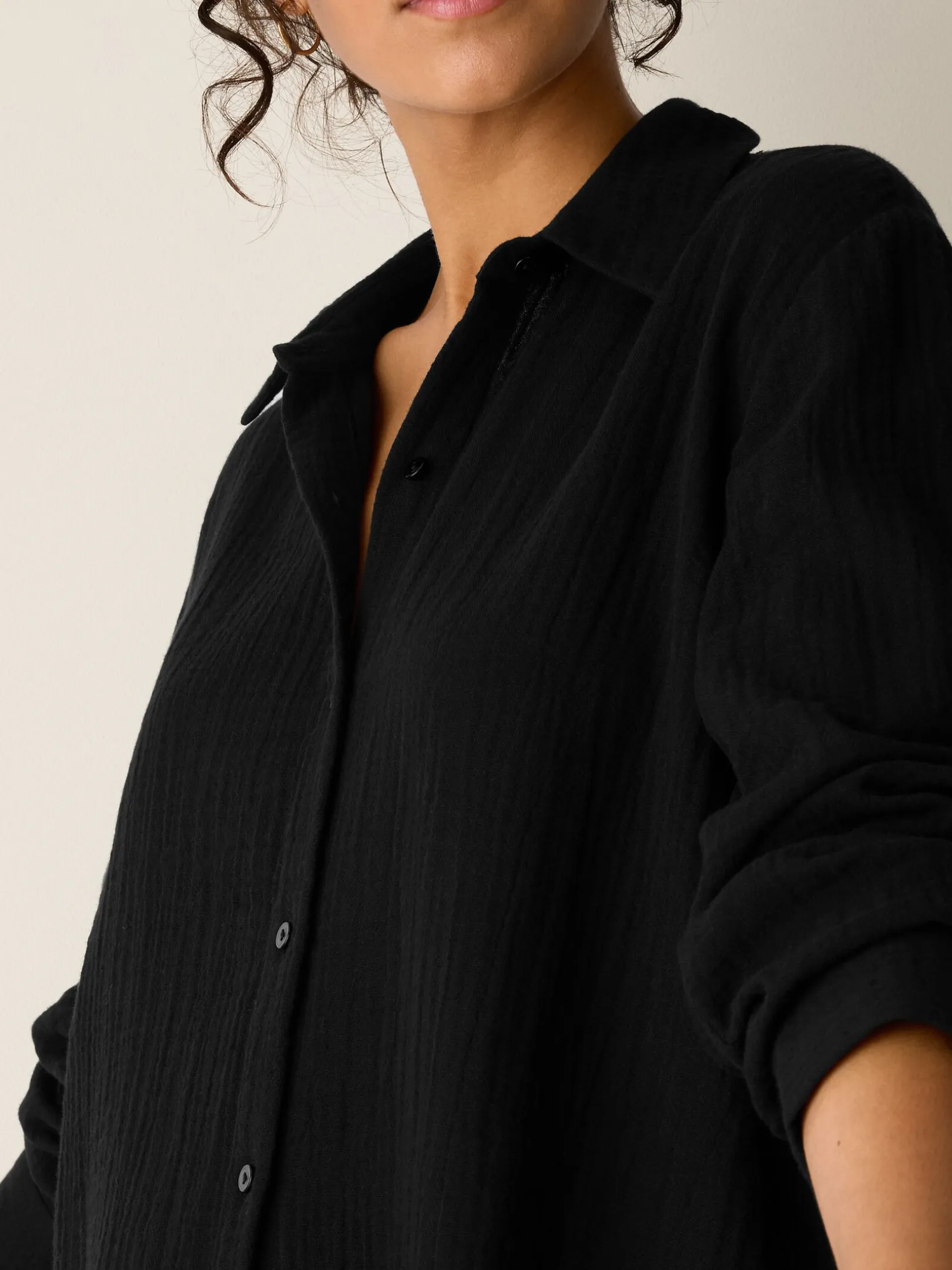 Organic Cotton Lofty Gauze Classic Collar Shirt
