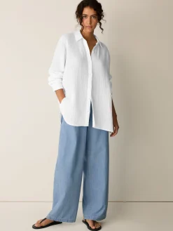 Organic Cotton Lofty Gauze Classic Collar Shirt