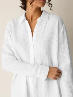 Organic Cotton Lofty Gauze Classic Collar Shirt