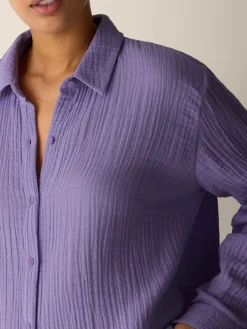 Organic Cotton Lofty Gauze Classic Collar Shirt