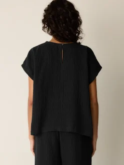 Organic Cotton Lofty Gauze Round Neck Box-Top