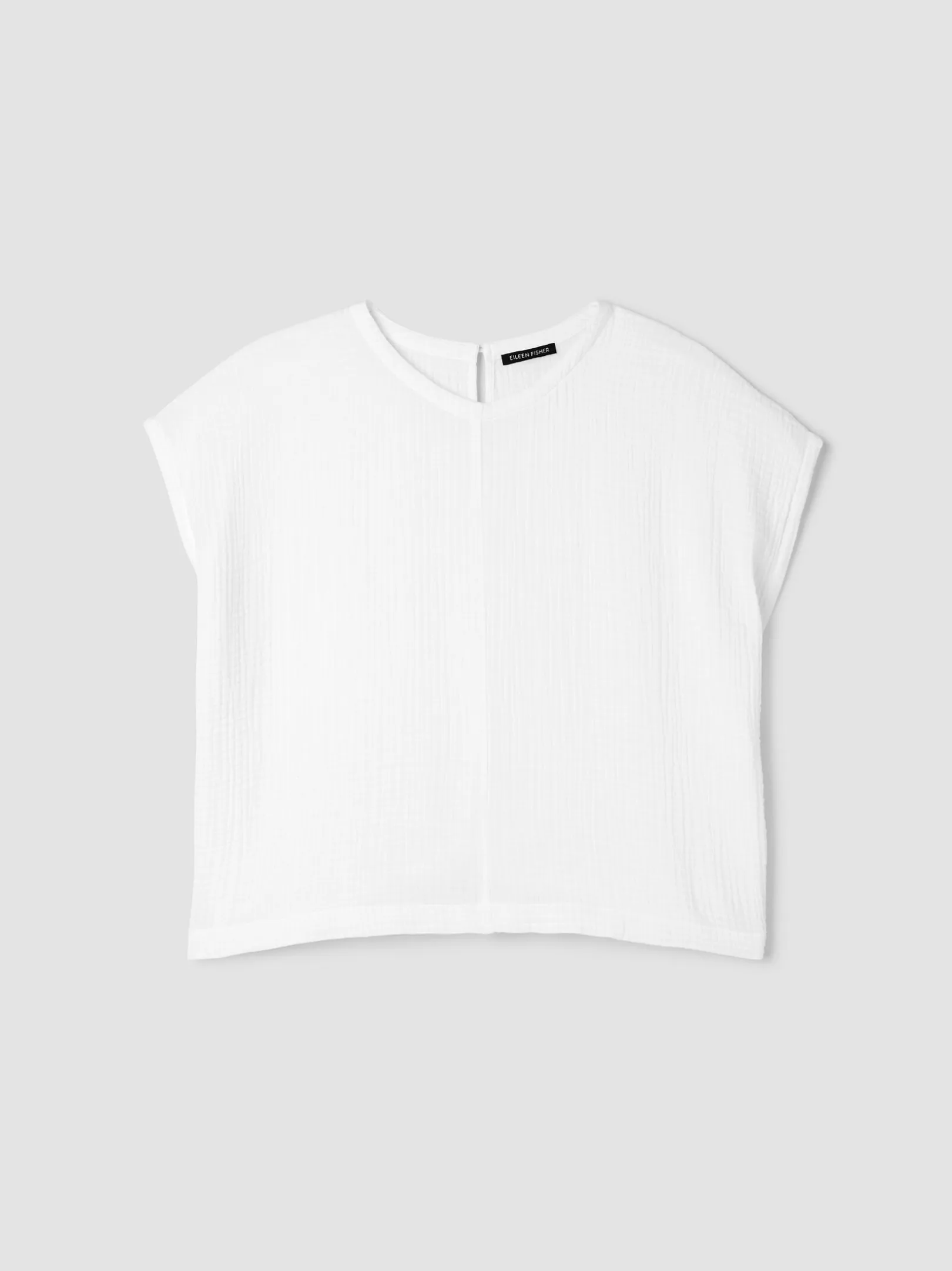 Organic Cotton Lofty Gauze Round Neck Box-Top