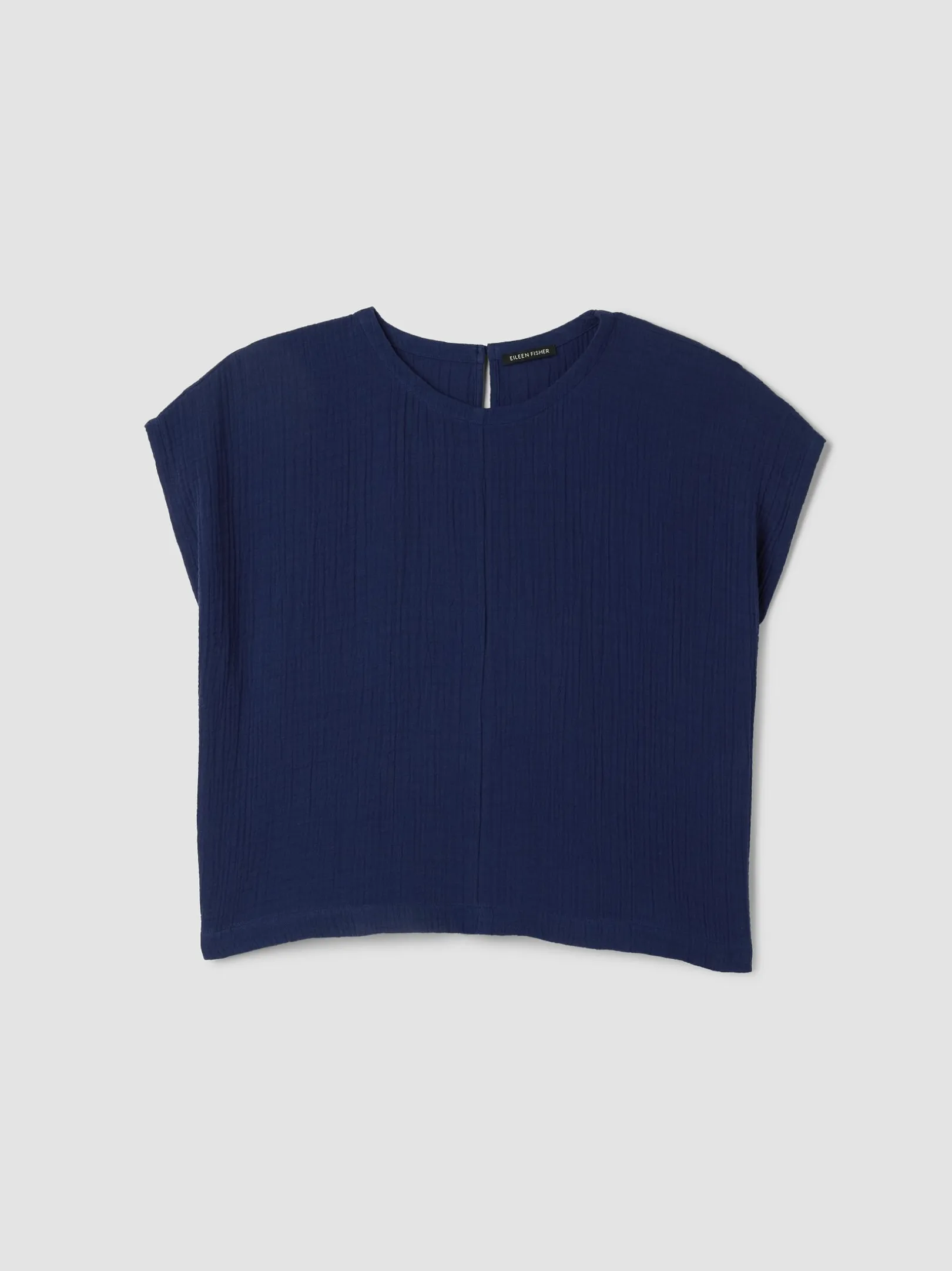 Organic Cotton Lofty Gauze Round Neck Box-Top