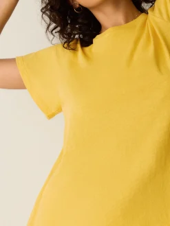 Organic Cotton Slubby Jersey Crew Neck Tee