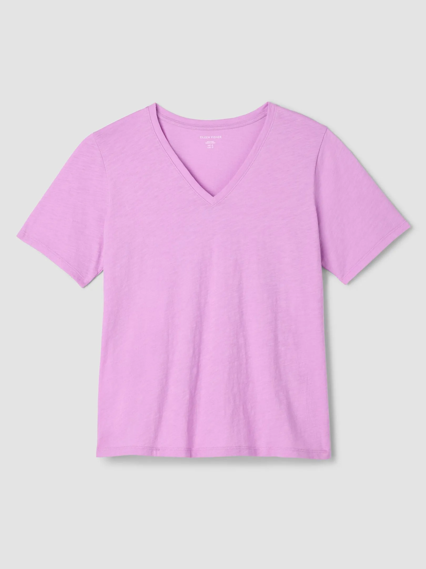 Organic Cotton Slubby Jersey V-Neck Tee