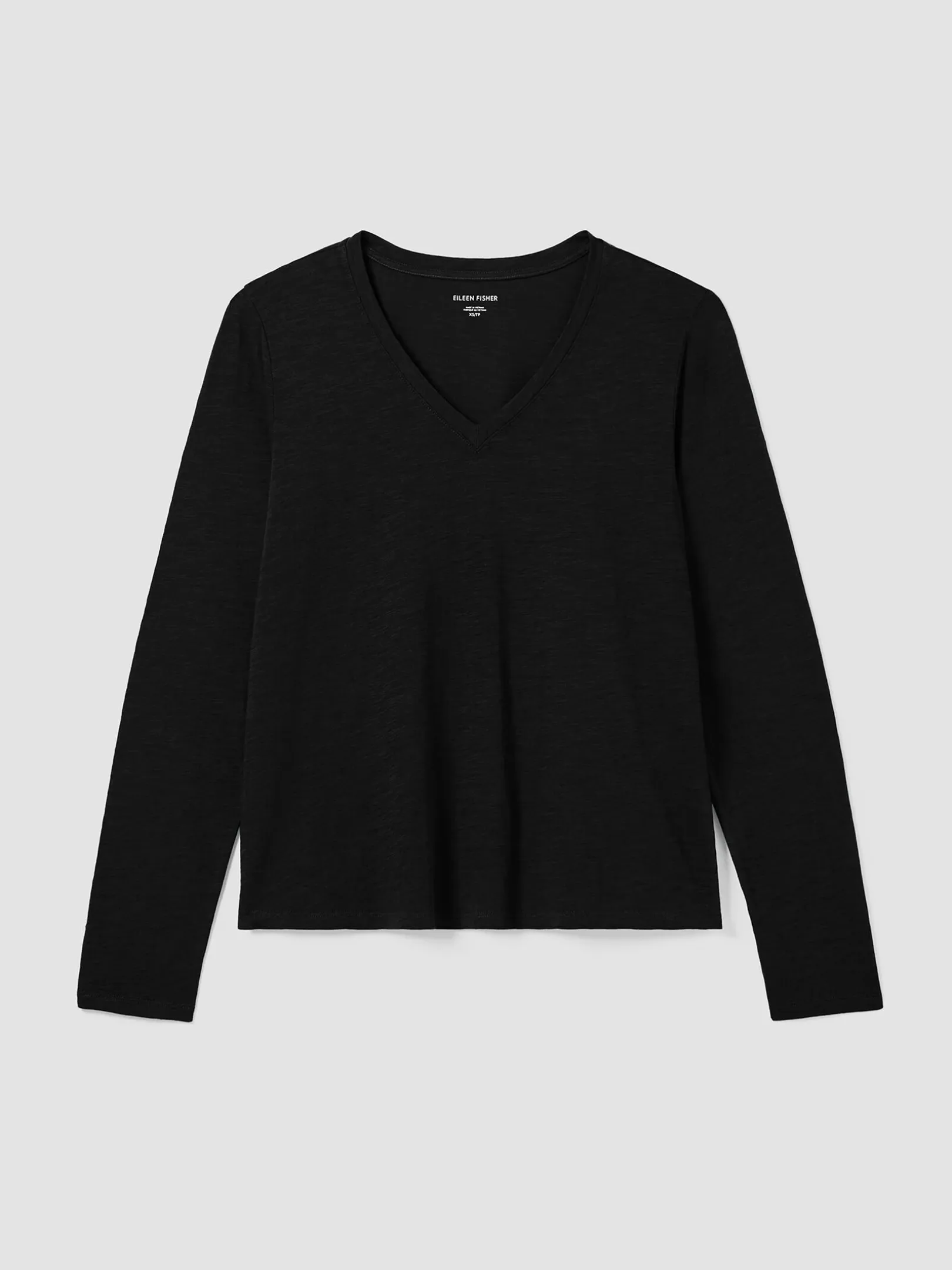 Organic Cotton Slubby JerseyV-Neck Top