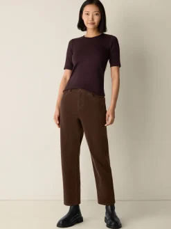 Organic Cotton Stretch Rib Crew NeckTee