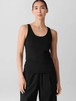 Organic Cotton Stretch Rib Slim Tank