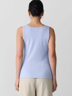 Organic Cotton Stretch Rib Slim Tank