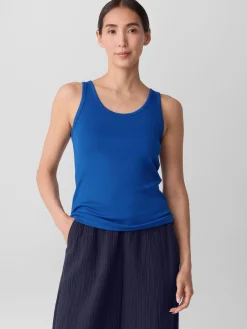Organic Cotton Stretch Rib Slim Tank