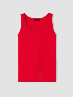 Organic Cotton Stretch Rib Slim Tank