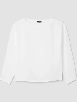 Organic Handkerchief Linen Bateau Neck Box-Top