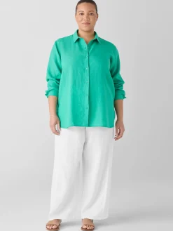 Organic Handkerchief Linen Classic Collar Shirt