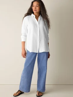 Organic Handkerchief Linen Classic Collar Shirt