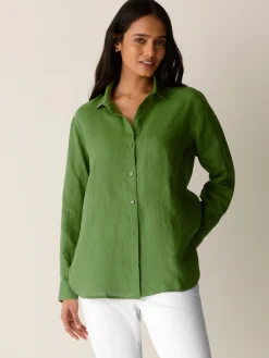 Organic Handkerchief Linen Classic Collar Shirt