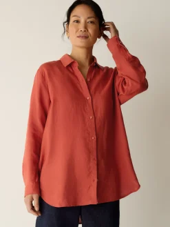Organic Handkerchief Linen Classic Collar Shirt